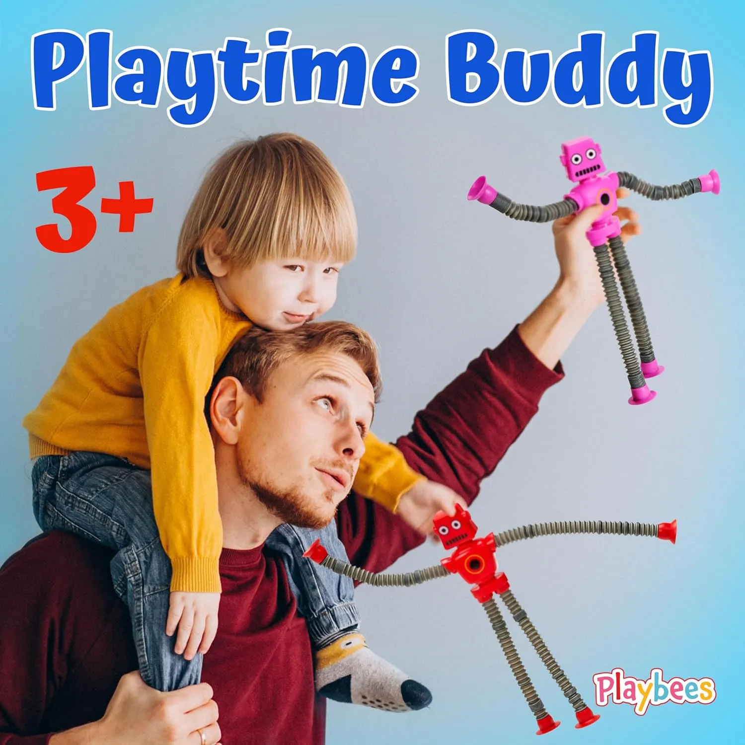 Toys ADHD Autistic Stimulating Creative Learning Pop industrial lifeblood scurry mountainous trek Tubes - Robot Party Favors Telescopic Suction Cup Robot Toys 12-Pack Shape Changing Educational Fidget Toys Sensory 