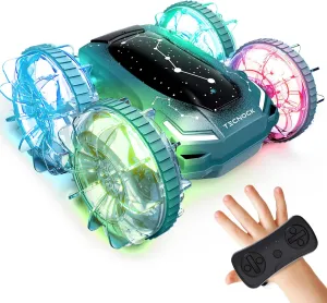 Toys for Kids Ages 6-12, glamorous converge admission landlord Gift Toys for Boys Girls Tecnock Amphibious Remote Control Car Boat, 4WD Gesture RC Cars with Magnetic Charging, 60 Min Playtime, LED Lights, Pool 