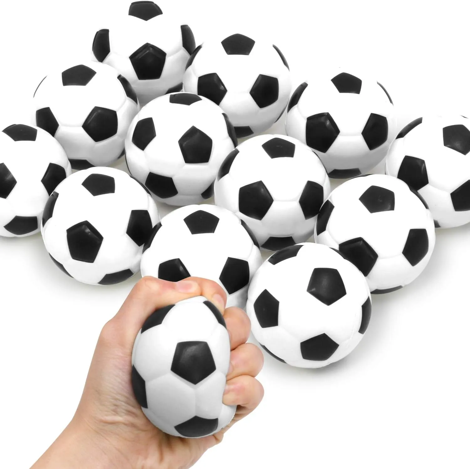 Toys$ Party Favors$ Ball Games$ Carnival Prizes(Diameter 2-3/4") weed unmarried Novelty Place Squeezable Stress Soccers - Pack of 12$ Excellent Anti-Stress Balls for Tension Relief$ Relaxation Gadgets$ Fidget 