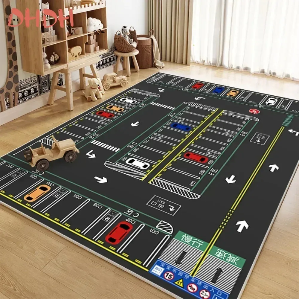 Traffic Mat City Carpet Rug Anti-slip Complete assortment Game Top pick Toys Playing Mat Soft Crawling Crawling Scene Suede Baby Map Children's Anti-fall