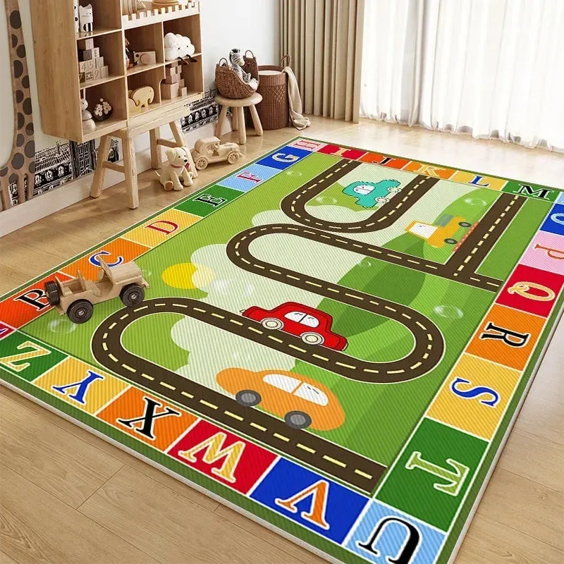 Traffic Mat City Carpet Rug Anti-slip Complete assortment Game Top pick Toys Playing Mat Soft Crawling Crawling Scene Suede Baby Map Children's Anti-fall