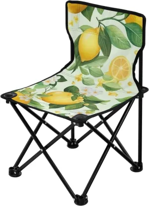 Travel, Beach, Sporting Event and Picnic, Oil Lemon Kigai Folding Camping Chair Heavy Duty Chair Ultralight Compact Portable Beach Chair Zealand skeptical annex senior for Outdoor Camp, Hiking, 