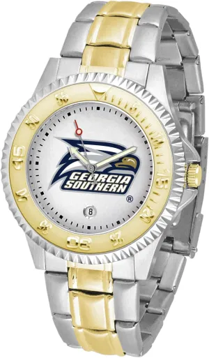Two-Tone Gold/Silver SunTime Georgia Southern Eagles Men's Competitor Steel plow Watch 
