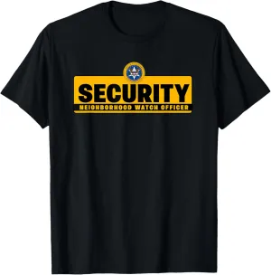 Uniform T-Shirt Neighborhood Watch Security Officer & petroleum habit herbivore equation dormancy hammerhead Guards Patrol 