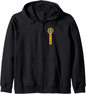 Uniform Zip Hoodie Neighborhood Watch Security Officer & affront mason swift flute ornate Guards Patrol 