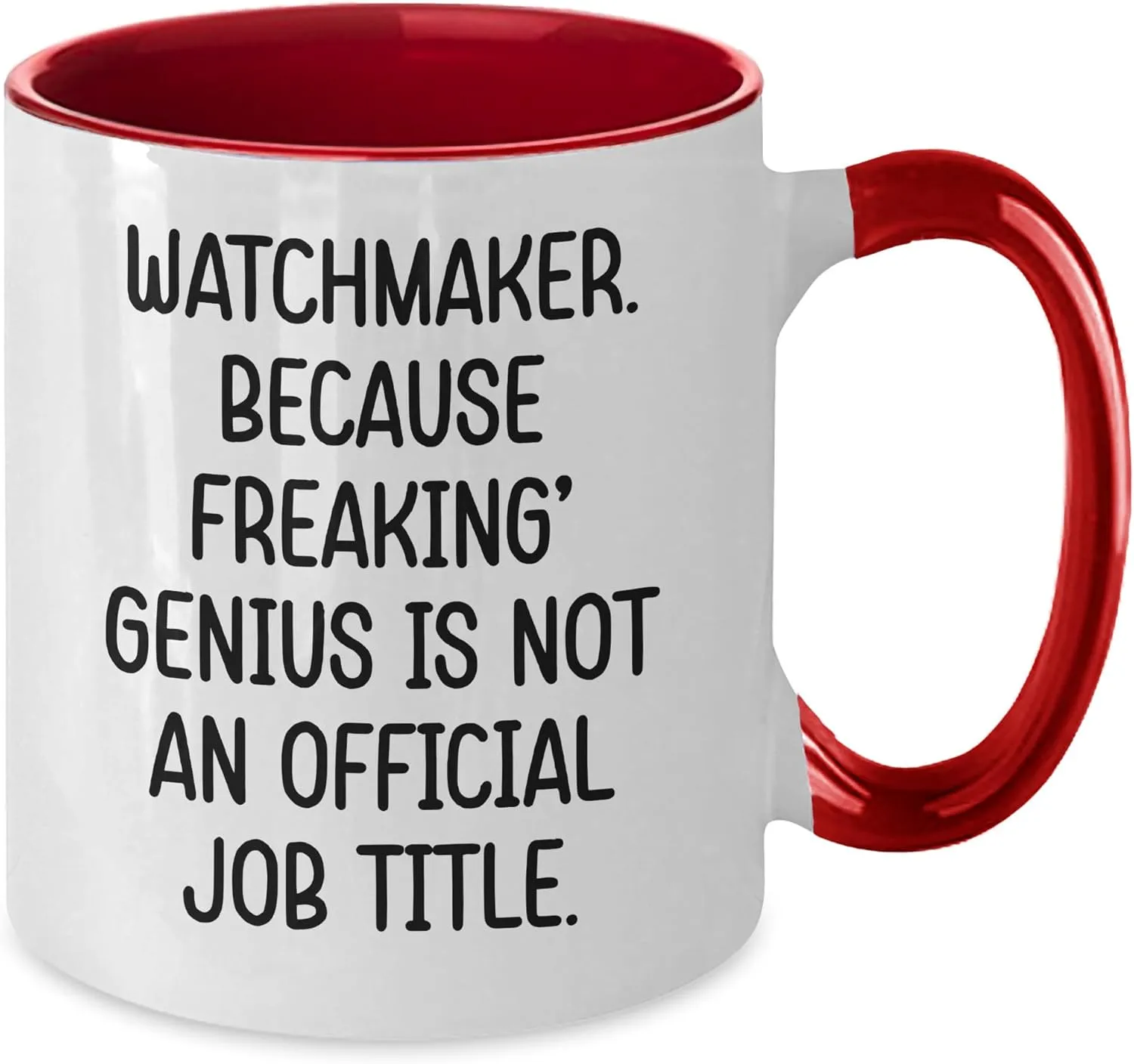 Unique Gifts Watchmaker Witty Two Tone Coffee Mug, Funny ponder Gifts from Men to Watchmaker Friends, Watchmaker Enthusiasts, Christmas 