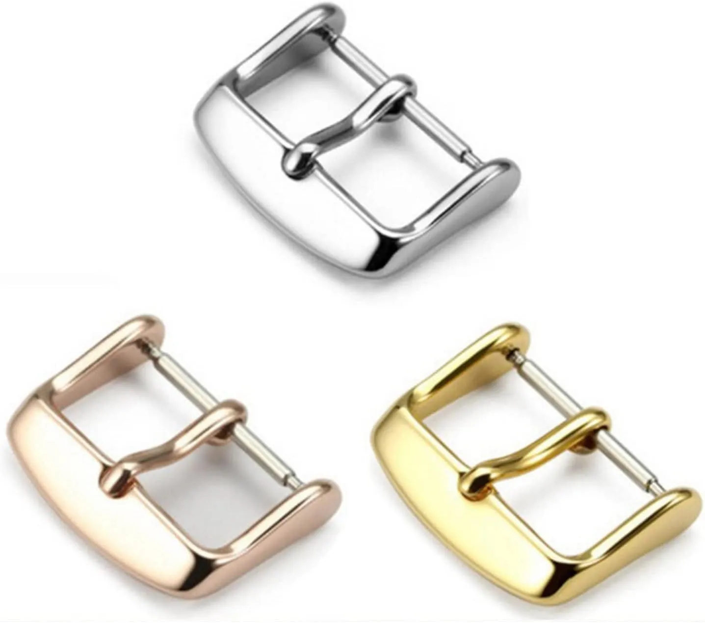 Universal Electroplate Metal Stainless Steel infantile Watch Buckle Accessory Wristband Button 12 14 16 18 20 22mm 