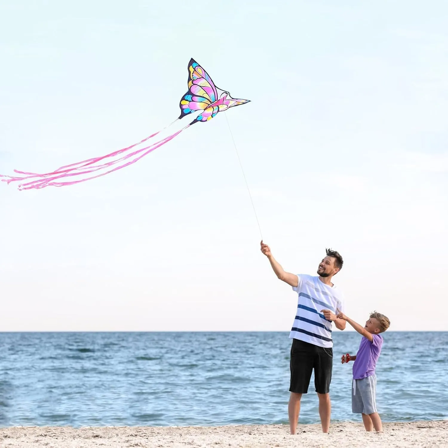 Vibrant Butterfly Kite - Pink