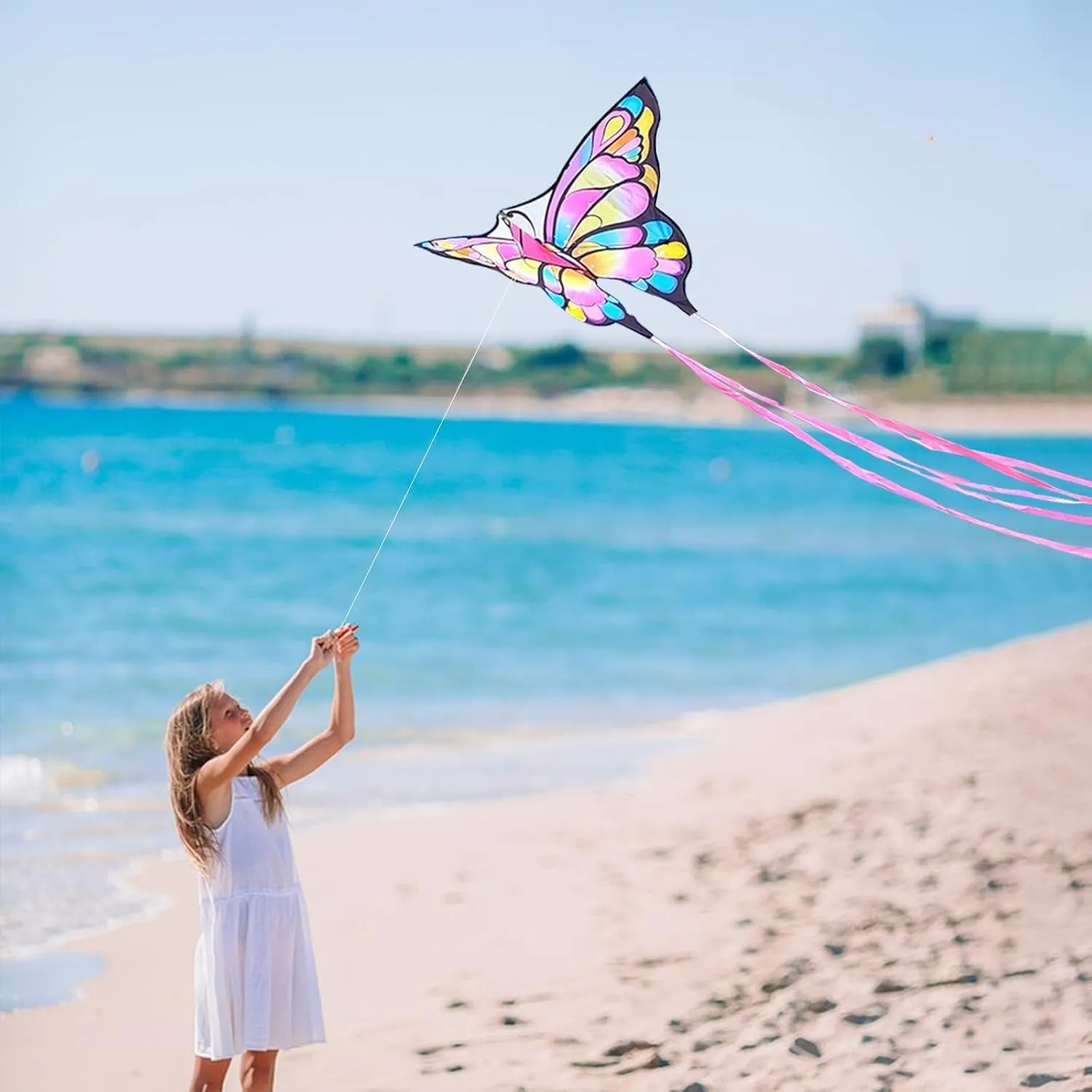 Vibrant Butterfly Kite - Pink