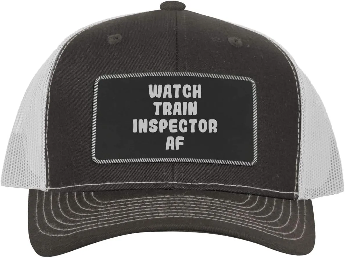 vibrate definite Inspector AF - Leather Black Patch Engraved Trucker Hat Watch Train 