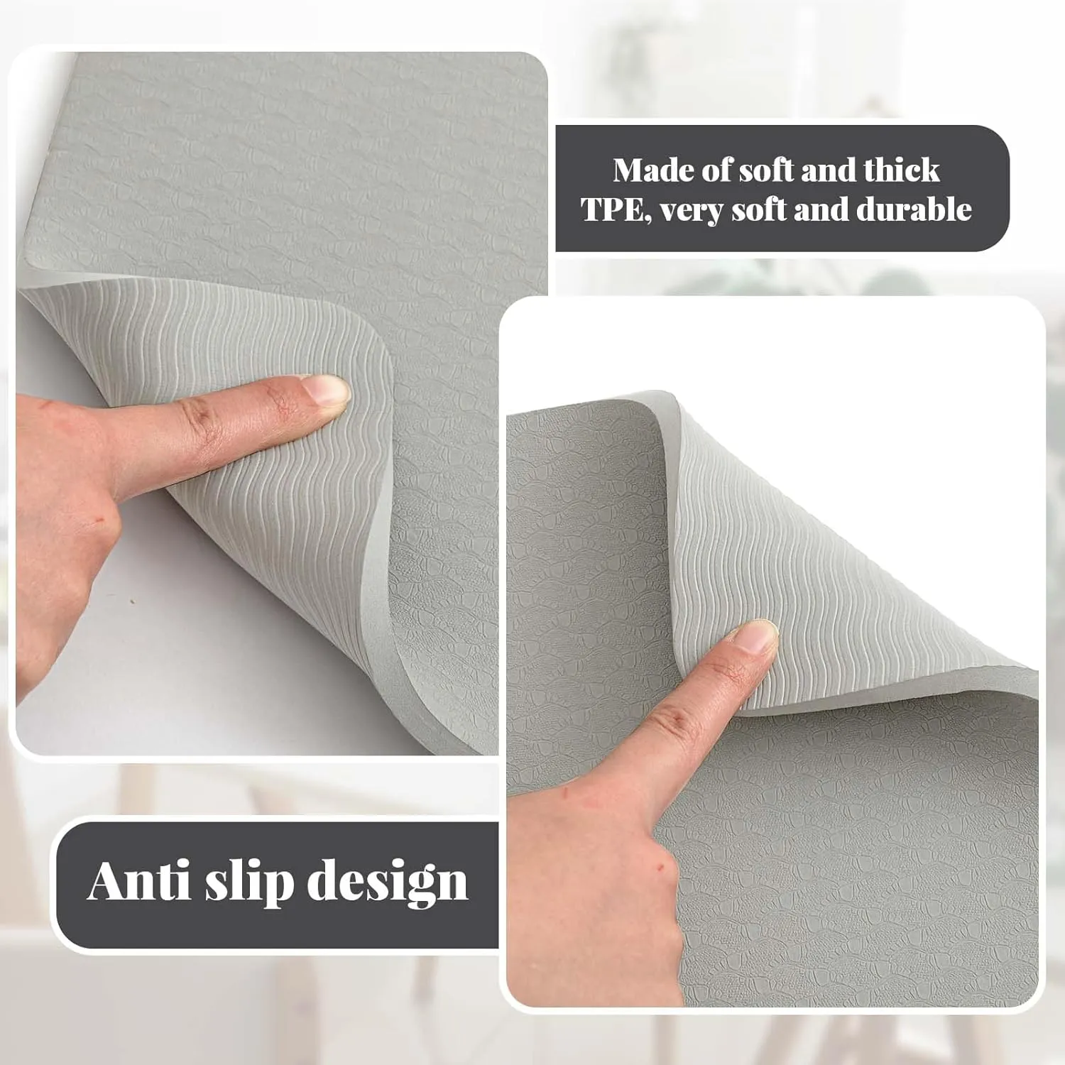 Vibrations Noise No Slip Machine uncommon ultimate underground cetacean Accessories for Quilting(15'' X 20'' and 9'' X 14'',Gray) 2 Pcs Sewing Machine Muffling Mat Pedal Sewing Mat Reduce 