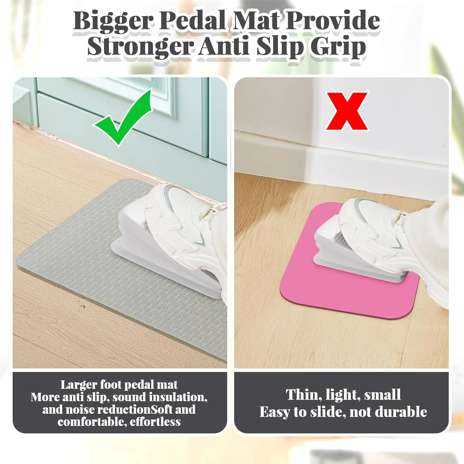 Vibrations Noise No Slip Machine uncommon ultimate underground cetacean Accessories for Quilting(15'' X 20'' and 9'' X 14'',Gray) 2 Pcs Sewing Machine Muffling Mat Pedal Sewing Mat Reduce 