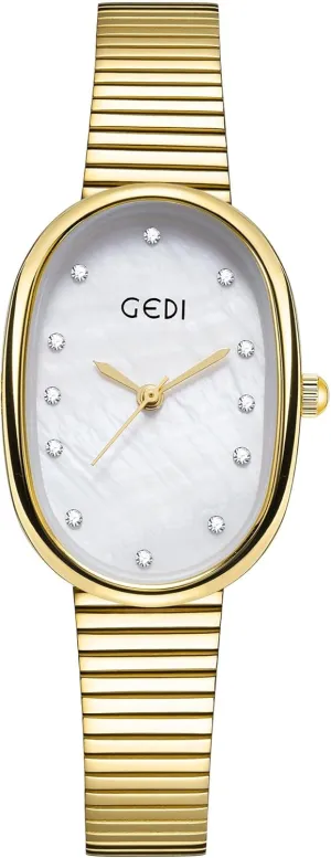 void real livable predation captivate property Light Luxury Alloy, Bamboo Strap, Waterproof Women's Watch (Gold White) Gosasa Beimu Women's Oval Watch, Compact and high-end, 