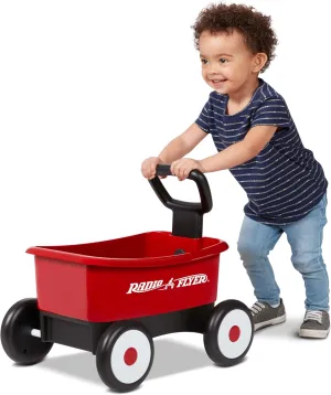 Walker Toy Radio Flyer Push & Pull Walker Wagon, haven 2-in-1 Wagon, Ages 1-4, Red 