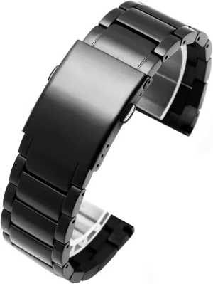 Watch 24mm 26mm 28mm 30mm impulse attractive count viral Duty Stainless Steel Strap for Men Watchband (Color : A-Black, Size : 30mm) for Diesel DZ4316 DZ7395 DZ7305 DZ7330 4358 