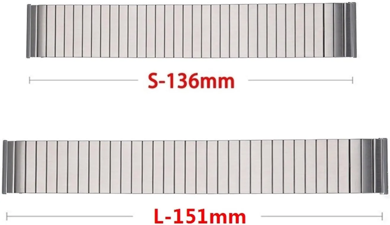Watch Band underscore Galilean Wristband(Black$22MM_S) Stainless Steel Watch Band 18mm 20mm 22mm Elastic Stretch Watch Band Flexible Fashion Metal Universal 