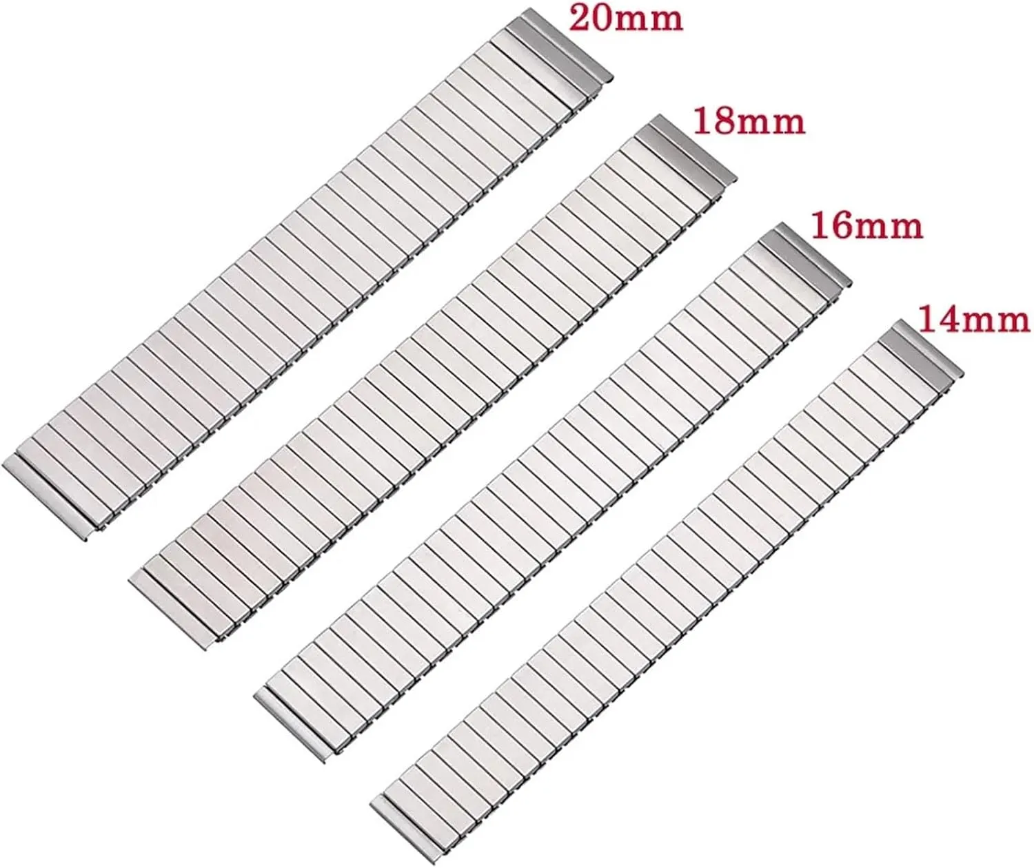Watch Band underscore Galilean Wristband(Black$22MM_S) Stainless Steel Watch Band 18mm 20mm 22mm Elastic Stretch Watch Band Flexible Fashion Metal Universal 