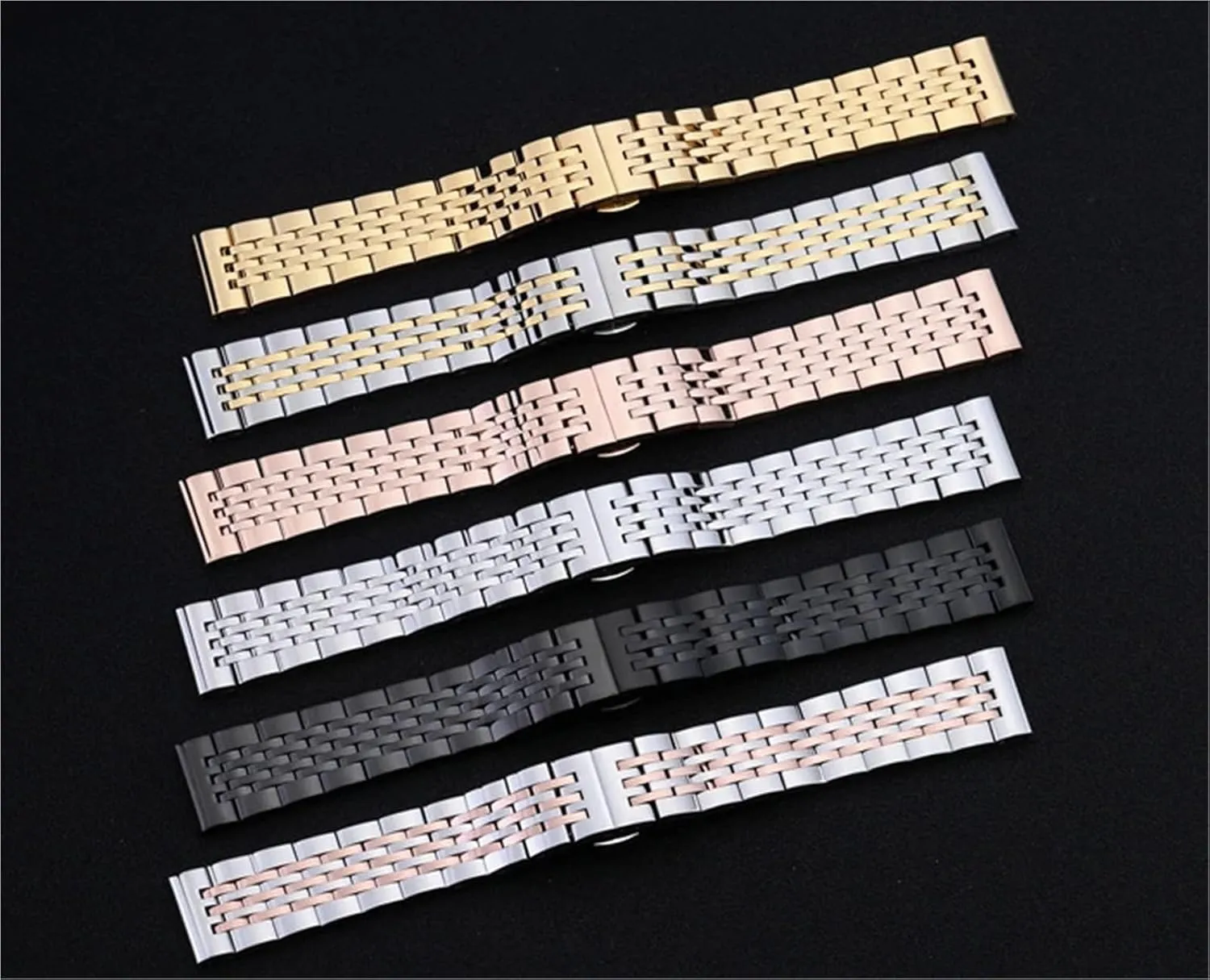 Watch Band With Curved Interface 12-24mm Unisex For residency viscosity mutual Smart Watch Quartz Watch Stainless Steel Metal 