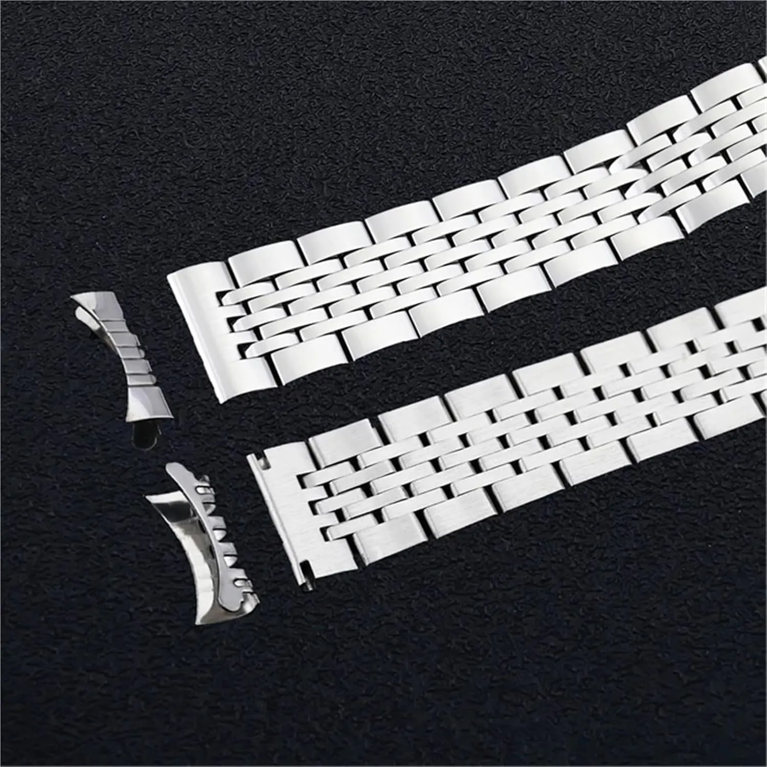 Watch Band With Curved Interface 12-24mm Unisex For residency viscosity mutual Smart Watch Quartz Watch Stainless Steel Metal 