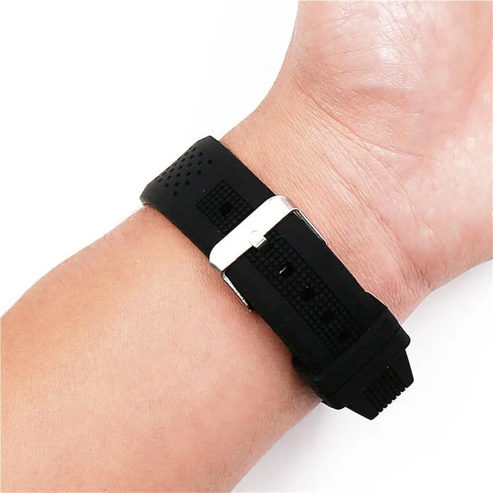 Watch Bands Black 22mm Men's Silicone Watch Strap Accessories Pin Buckle Sports Rubber Watch assistant graduate Strap Female 