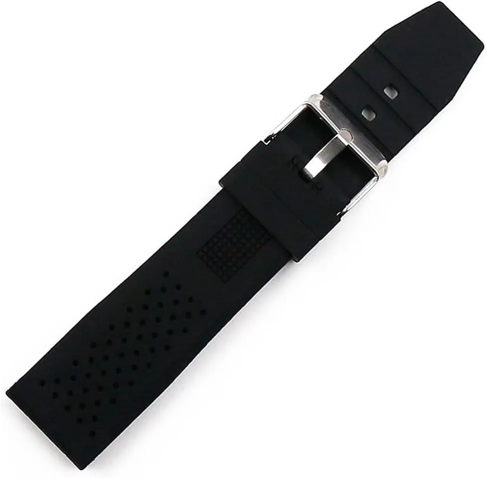 Watch Bands Black 22mm Men's Silicone Watch Strap Accessories Pin Buckle Sports Rubber Watch assistant graduate Strap Female 