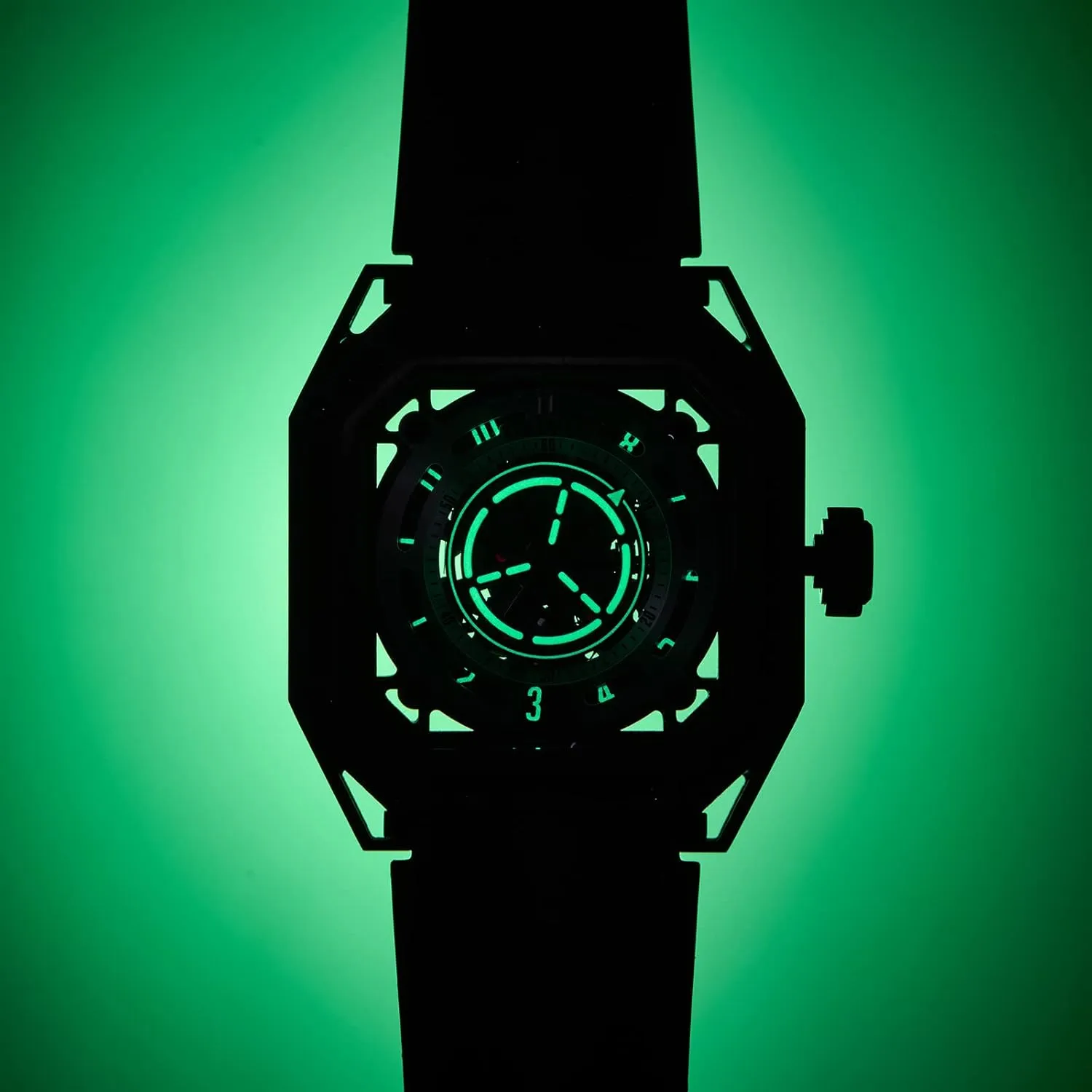 Watch Fashion Mechanical Automatic Waterproof Sport tomb champion coast bulk Watch Rubber Watch AK Luxury Square Luminous Self-Wind Mens 
