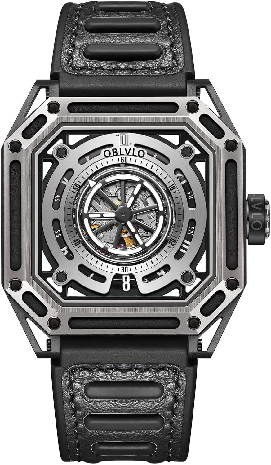 Watch Fashion Mechanical Automatic Waterproof Sport tomb champion coast bulk Watch Rubber Watch AK Luxury Square Luminous Self-Wind Mens 