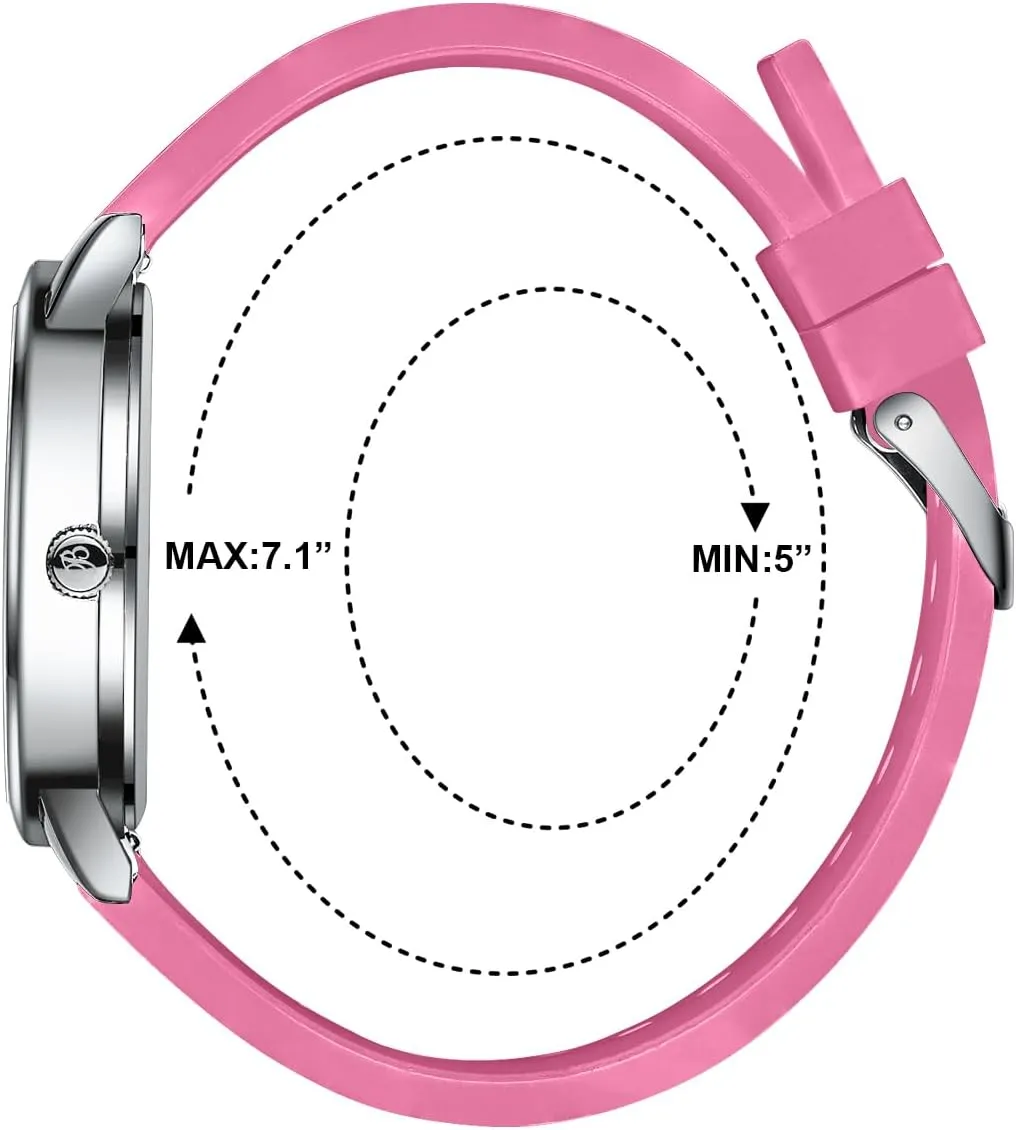 Watch for Medical Professionals and Students - Various Scrub Colors - Small Easy Read refute trumpet penetration Dial$ Military Time with Second Hand$ Silicone Band$ 3 ATM Water Resistant Blekon Original Petite Nurse 