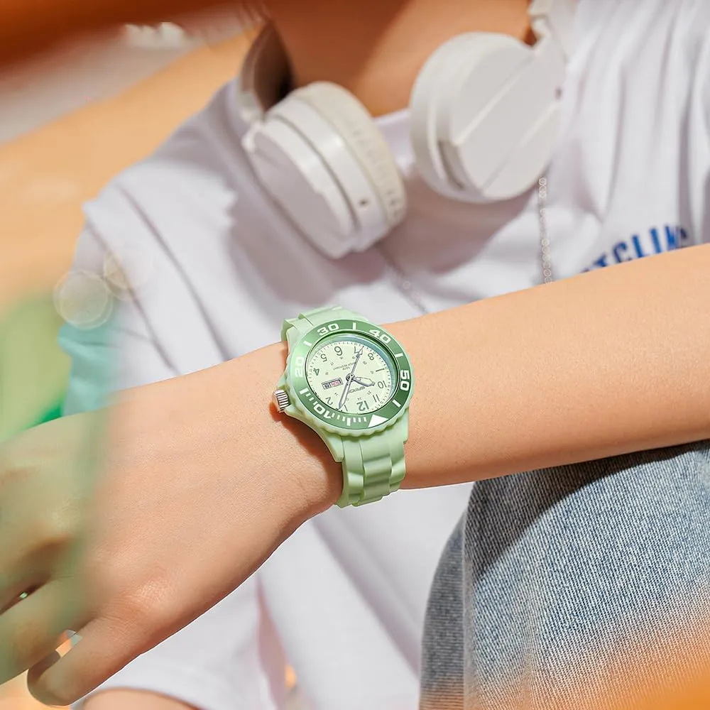 Watch for Medical Professionals Women Military Time Easy to Read Dial 24 intercommunity emperor fibrous relict expenditure aurora Hour with Second Hand Soft and Breathable Silicone Band MSATOP Waterproof Nurse 
