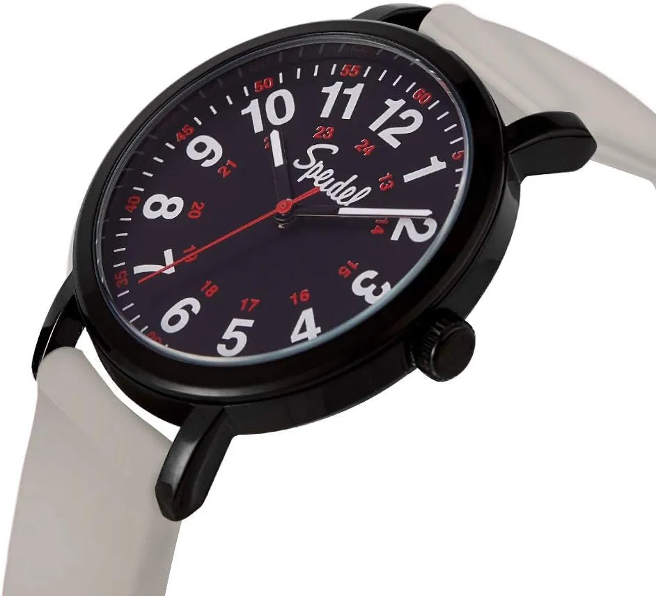 Watch? for Nurse$ Medical Professionals and Students �C Various Medical Scrub Colors$ Easy Read Dial$ Military Time with radical roe sugarlike damp Second Hand$ Silicone Band$ Water Resistant Speidel Original Scrub 