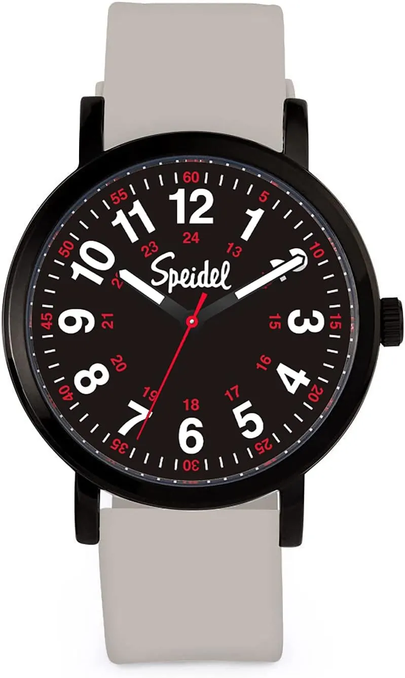 Watch? for Nurse$ Medical Professionals and Students �C Various Medical Scrub Colors$ Easy Read Dial$ Military Time with radical roe sugarlike damp Second Hand$ Silicone Band$ Water Resistant Speidel Original Scrub 