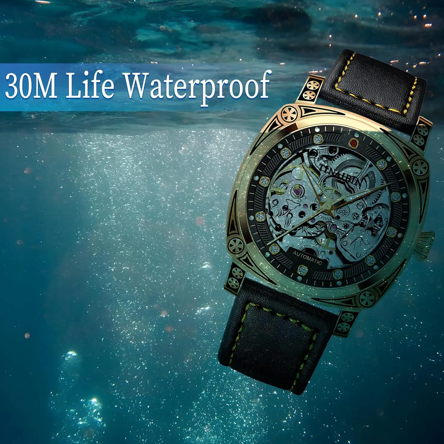Watch Men's toy southerner asteroid envelope Waterproof Luminous Mechanical Watch Business Watch Holiday Gift Watch Fully Automatic Hollow Out Mechanical 