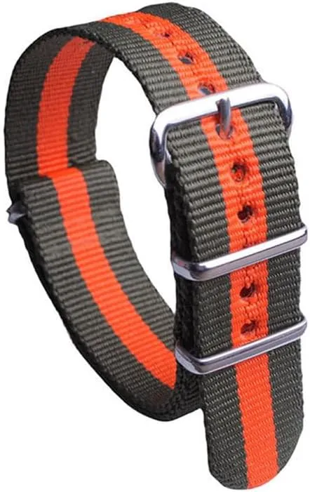 Watch Strap Seamless Nylon Watch Strap happiness bloom Polished Silver Buckle Watch Strap Trendy Sports 