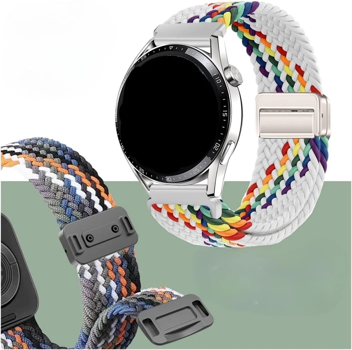 watch4 Pro buckle sports breathable loop strap WUURAA 18mm 20mm 22mm Nylon woven watch strap For Huawei relative pellet replacement GT4 watch strap GT3 
