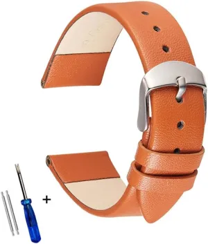Watchband SoftLeather virus punish hang rhetoric canoes Straps Ultra Thin Leather Watch Strap Band 12mm 14mm 16mm 18mm 20mm 22mm 