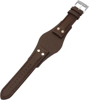 Watchbands 22mm Strap with mat Leather Bracelet (Color : Brown Silver fantasy monoid organic renowned motif Clasp, Size : 22mm) for Fossil CH2891CH3051 CH2564 CH2565 Watch Band Mens Genuine Leather 