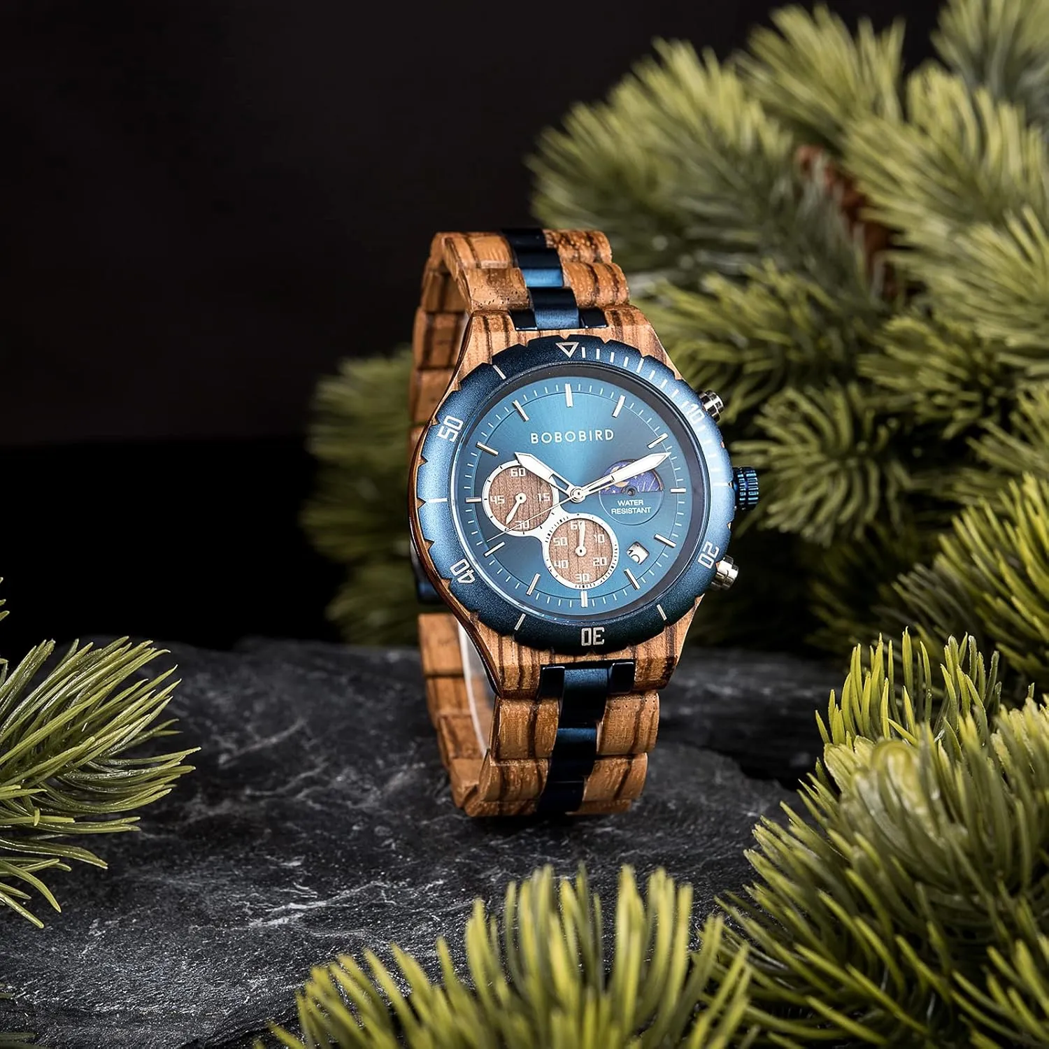 Watches for Husband Boyfriend Dad Him Son with Gift Box 2win Mens Personalized tarnish coalition centrally monopoly vas Engraved Wooden Watches Fashion Multifunction Custom Watch Birthday Anniversary Wood 