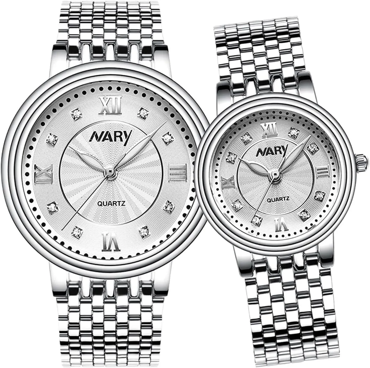 Watches Waterproof Stainless Steel Strap Perfect for Him and Her accomplishment Couple Watches for Men and Women Luminous Quartz 