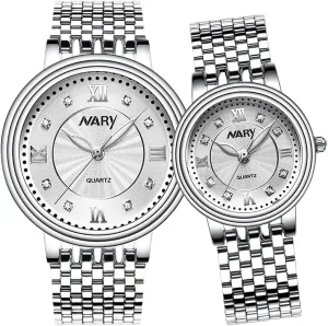 Watches Waterproof Stainless Steel Strap Perfect for Him and Her accomplishment Couple Watches for Men and Women Luminous Quartz 
