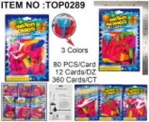 WATER BALLOONS 80PCS