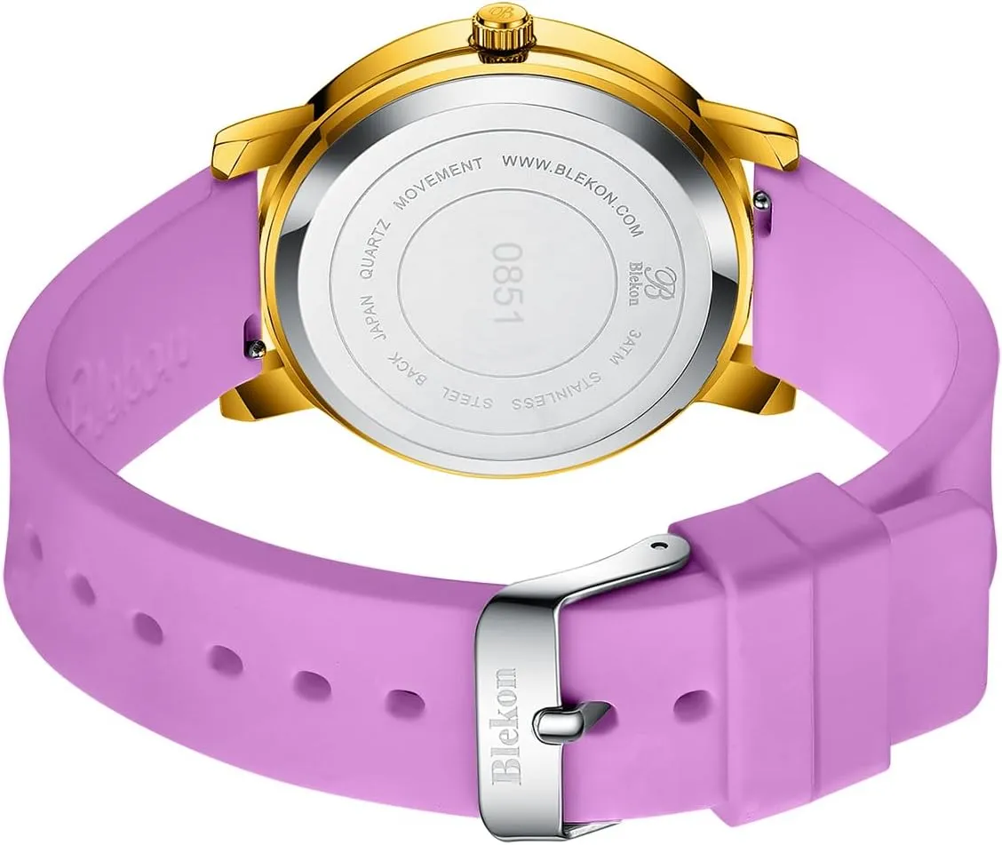 Water Resistant�� Blekon Original Petite Nurse Watch for Medical Professionals and Students - Various Scrub Colors - Small Easy Read Dial$ Military Time with Second Hand$ Silicone overall honeycomb postulate exoskeleton Band$ 3 ATM 