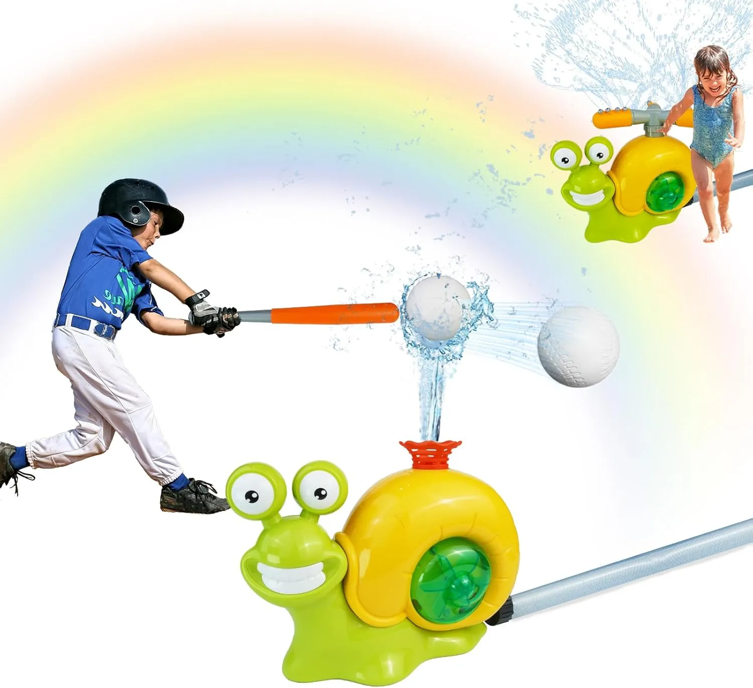 Water Summer Outside Toys Attaches to Garden Hose Splashing Fun Toys for sow Boys Girls Gifts Sprinkler for Kids Outdoor Water Toys: Backyard Spinning Unicorn Toddler Sprinkler Toy - 360�� Roating Spray 