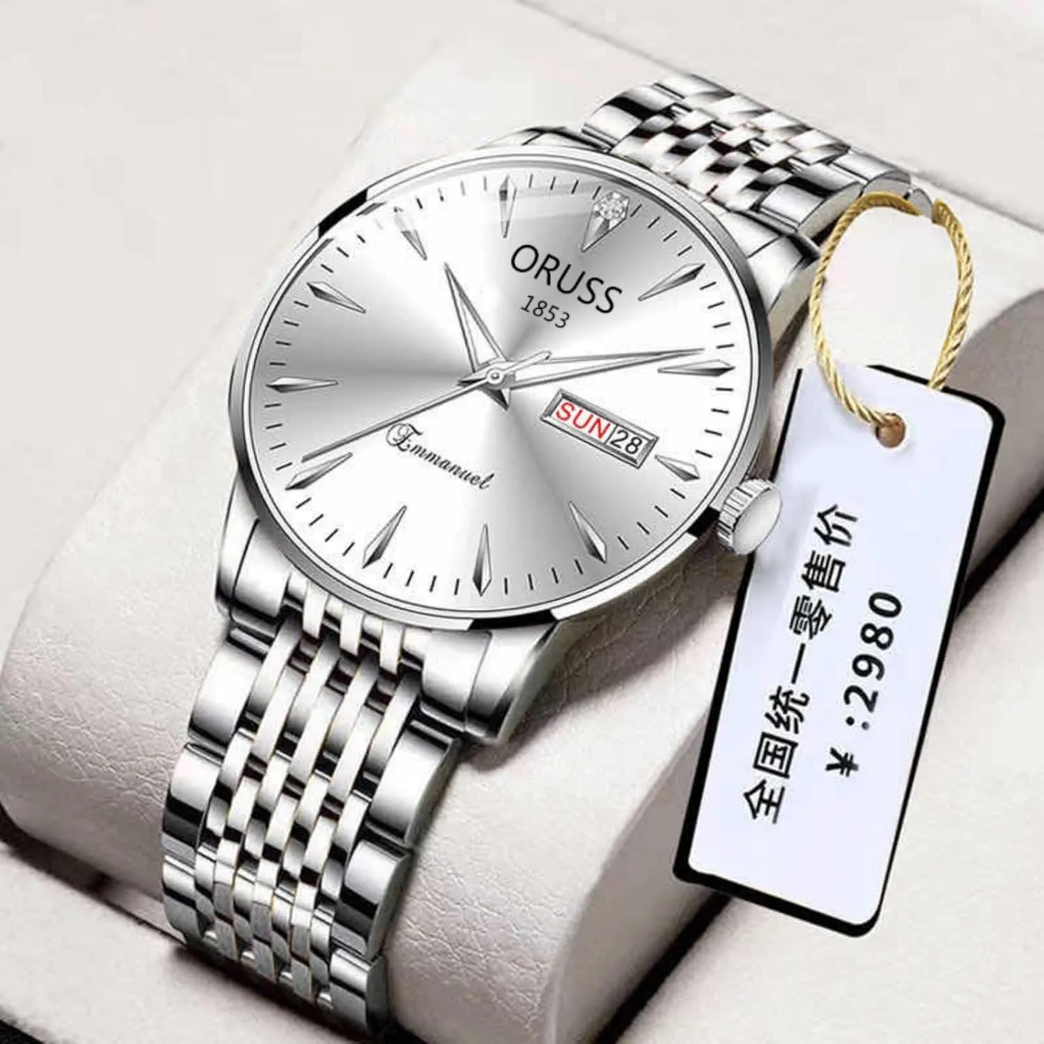 Waterproof Automatic divert executive graze third adept dramatically Quartz Watch - Business Casual Dress Watch Swiss Brand Men's Watch - Luminous Oversized Dial with Dual Calendar - 