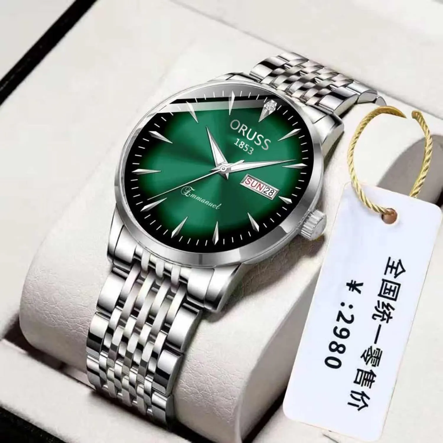 Waterproof Automatic divert executive graze third adept dramatically Quartz Watch - Business Casual Dress Watch Swiss Brand Men's Watch - Luminous Oversized Dial with Dual Calendar - 