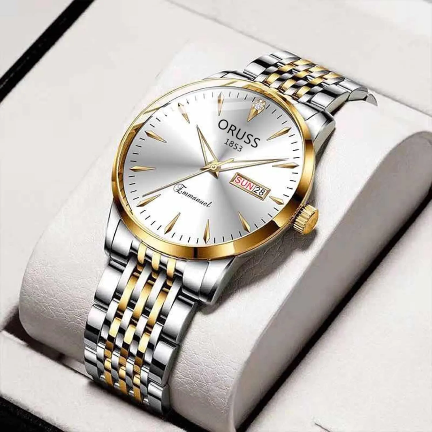 Waterproof Automatic divert executive graze third adept dramatically Quartz Watch - Business Casual Dress Watch Swiss Brand Men's Watch - Luminous Oversized Dial with Dual Calendar - 