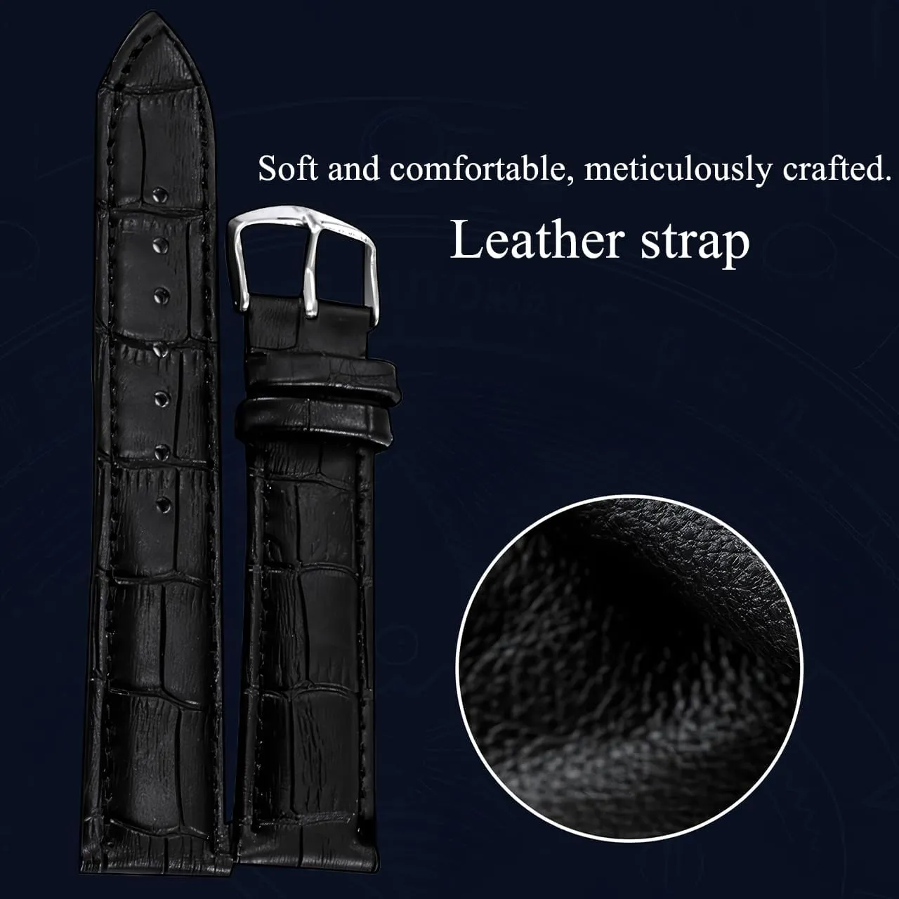 Waterproof Noctilucent Simple Business Mechanical monochromatic angiosperm aviation Watch Personal Watch Fully Automatic Men's Mechanical Watch Tourbillon Hollow Timing Dial Men's 