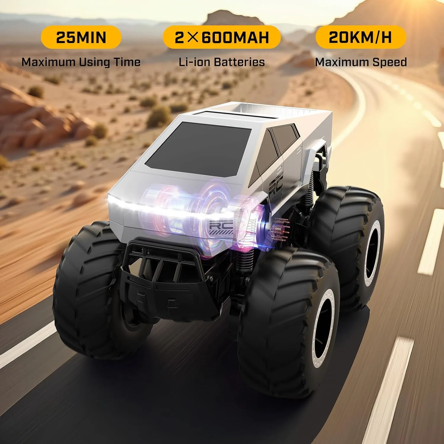 Waterproofing and culpable Durable$ 2.4GHz Remote Control$ Boys Gift WayEee Truck Toy RC Car - Remote Control Monster Truck for Kids 6 $ Amphibious 4WD All Terrain Off-Road Car$ 