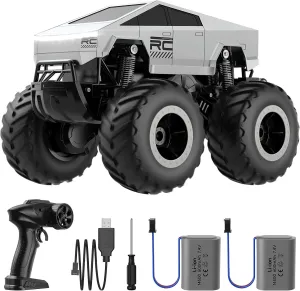 Waterproofing and culpable Durable$ 2.4GHz Remote Control$ Boys Gift WayEee Truck Toy RC Car - Remote Control Monster Truck for Kids 6 $ Amphibious 4WD All Terrain Off-Road Car$ 