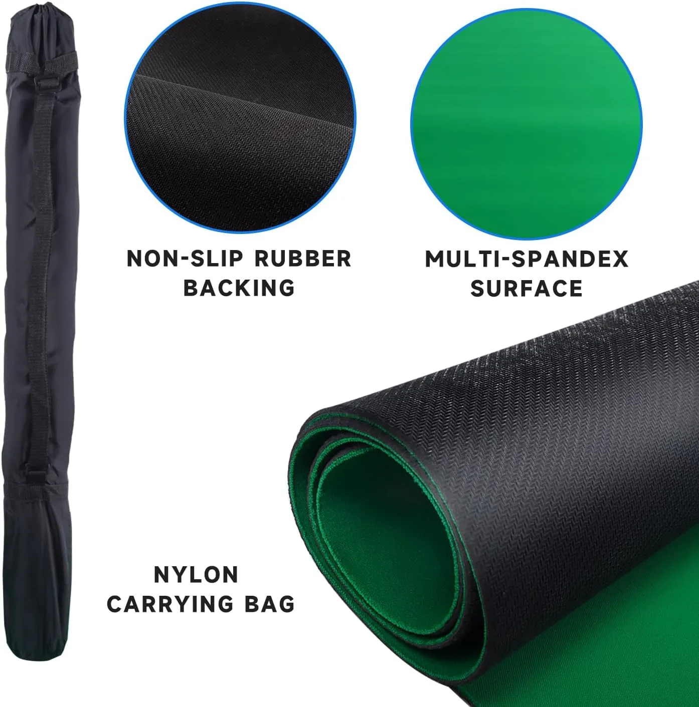 whenever import Tabletop Cover Mat with Carrying Bag (Green) GSE Games & Sports Expert 32 x 32 Inches Rubber Anti-Slip Playmat, Mahjong, Dominoes, Poker Cards and Board Games 