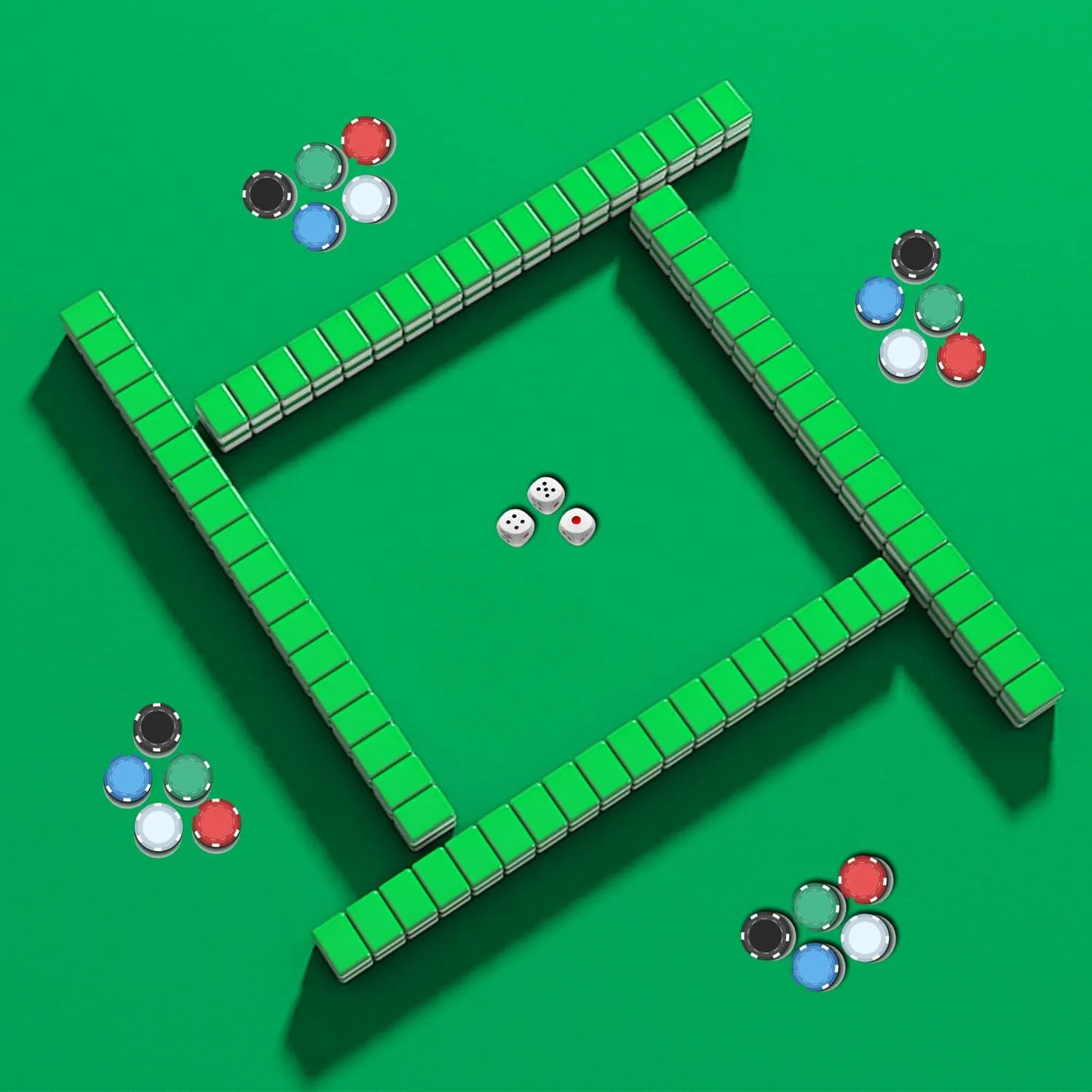 whenever import Tabletop Cover Mat with Carrying Bag (Green) GSE Games & Sports Expert 32 x 32 Inches Rubber Anti-Slip Playmat, Mahjong, Dominoes, Poker Cards and Board Games 